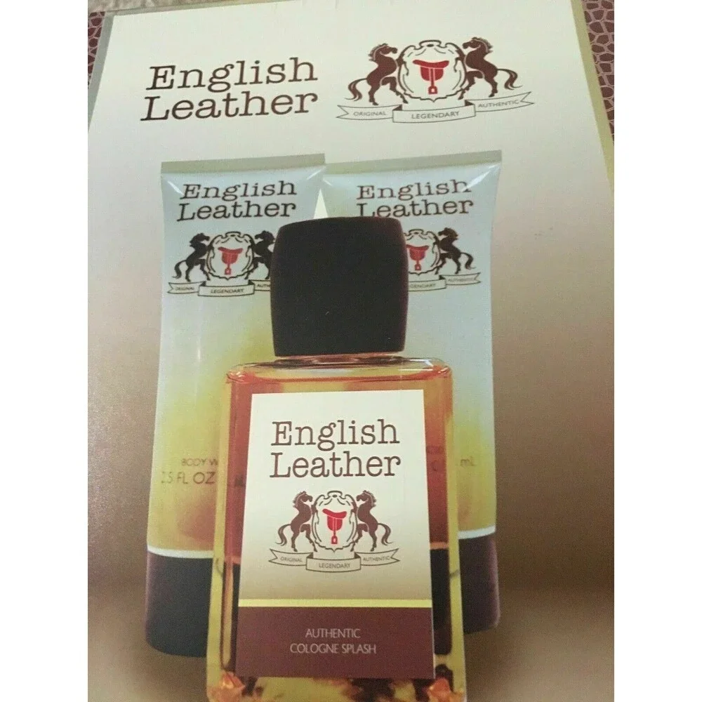 English Leather By Dana 3-Piece Gift Set After Shave Balm Body Splash Body Wash